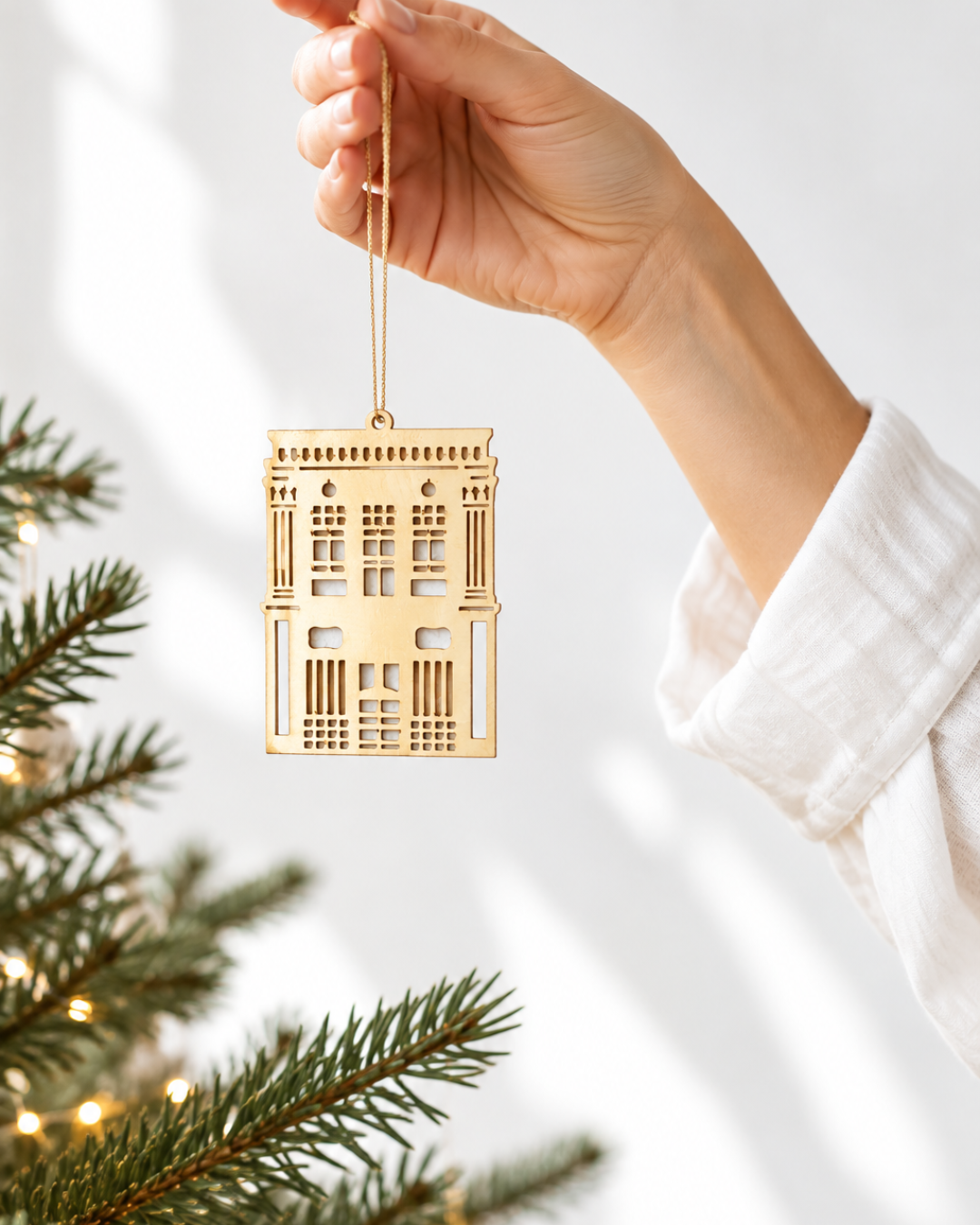 Brass Shophouse Christmas Decoration