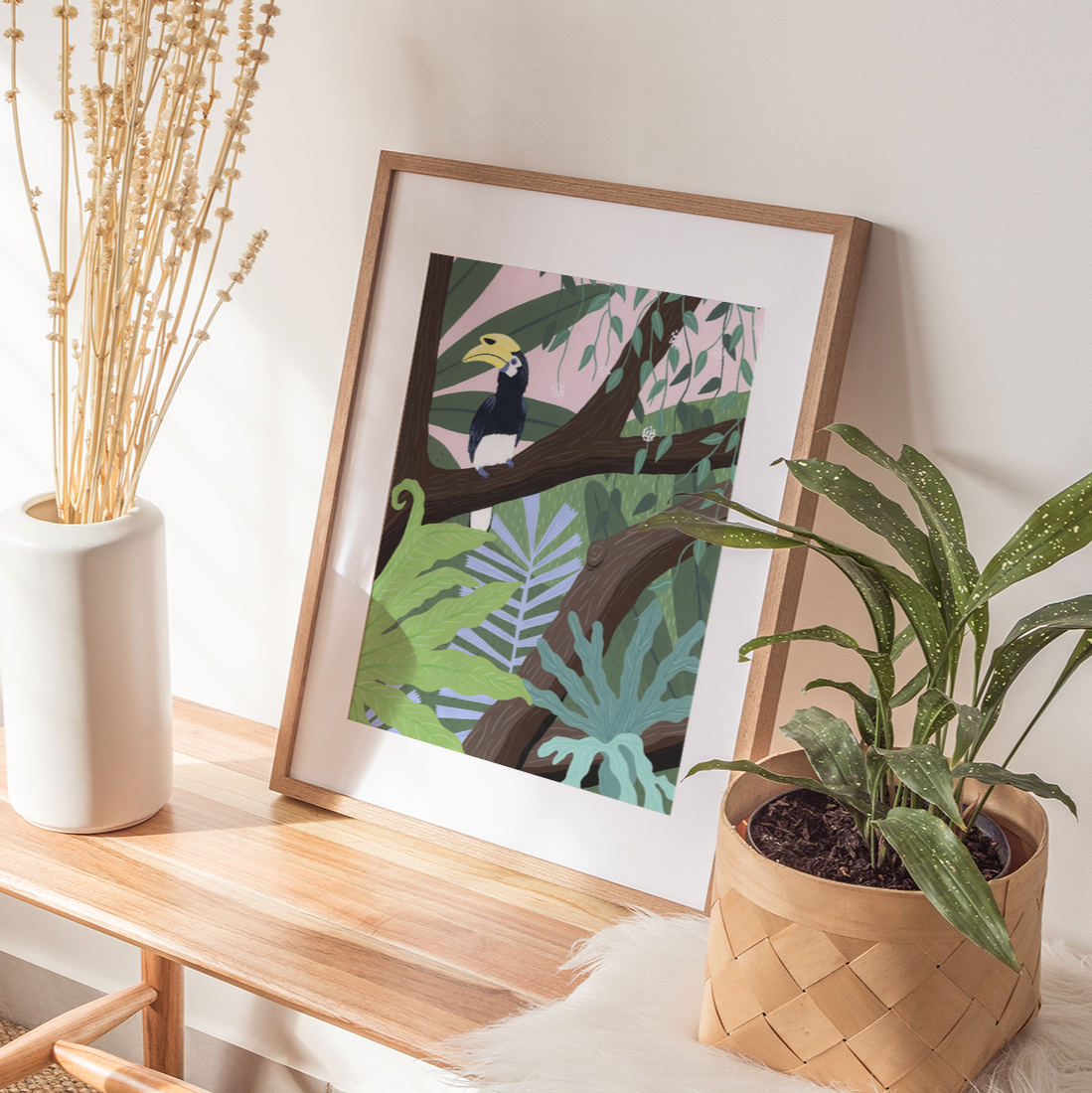 Oriental Pied Hornbill art print