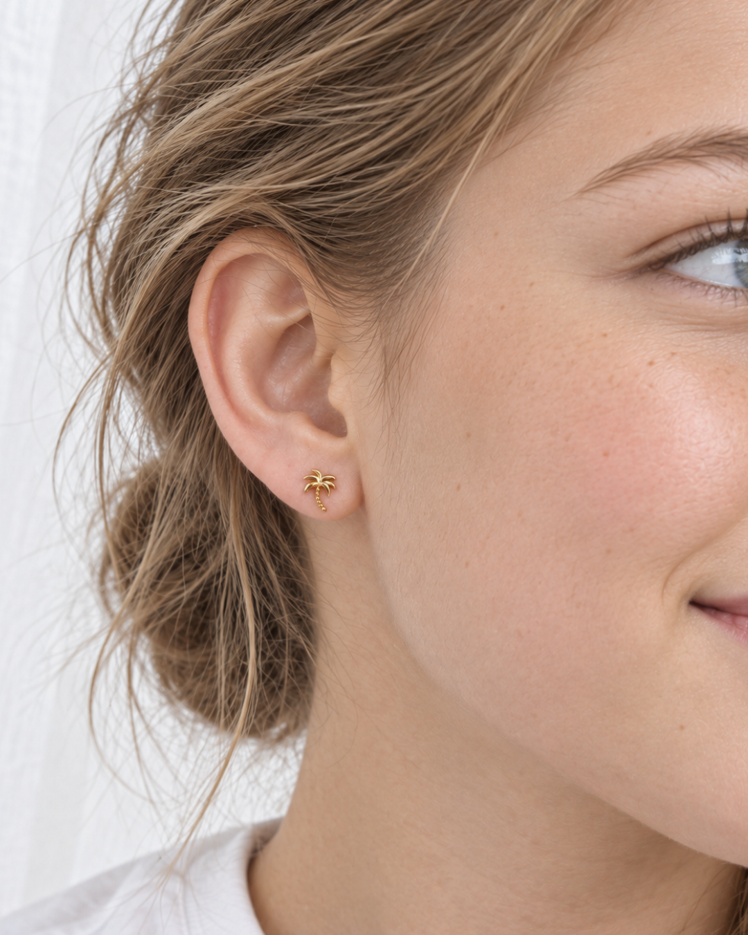 Micro Palm Earrings | Gold-Plated Sterling Silver