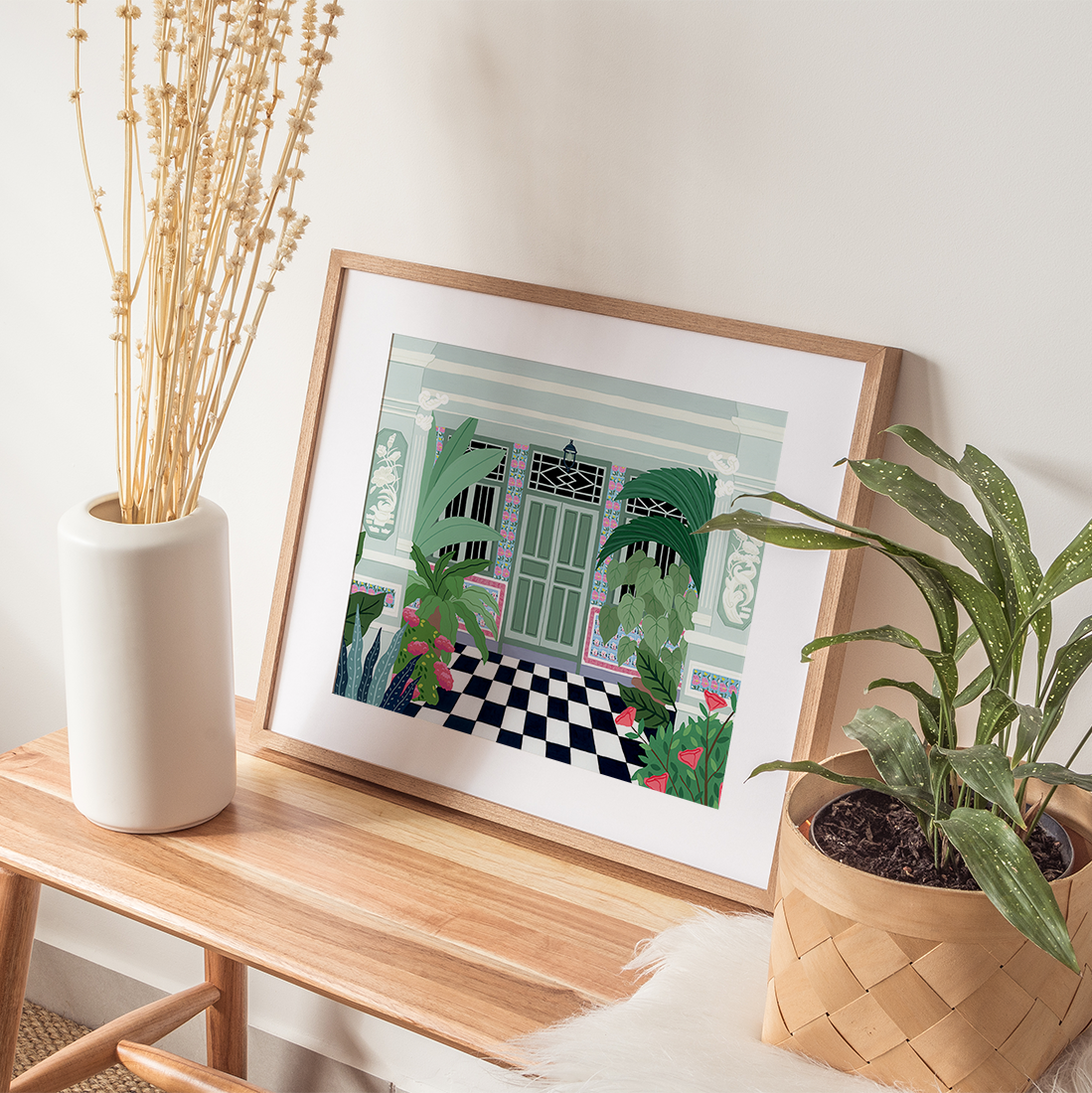 Petain Road Shophouse in Singapore art print