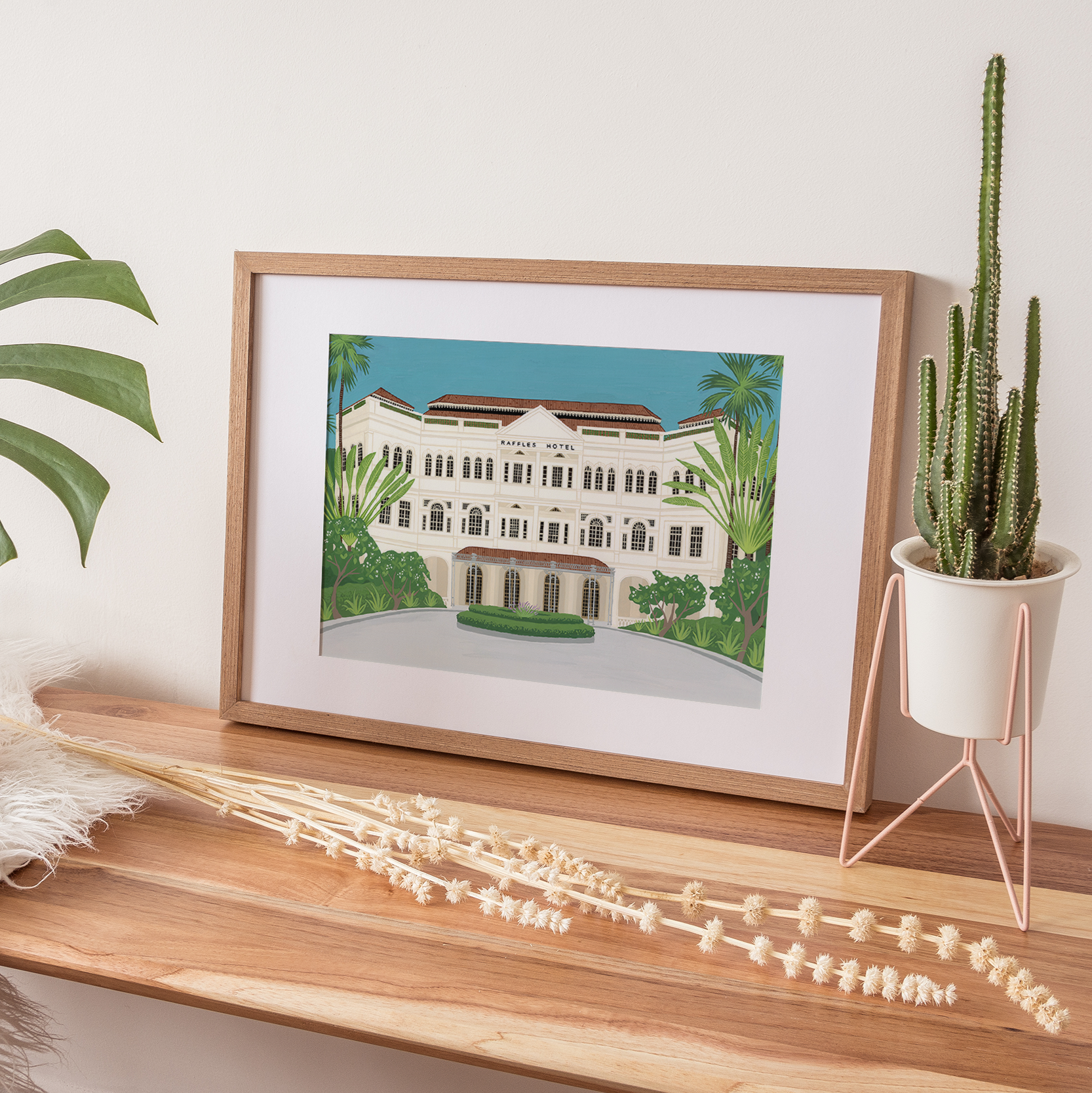 Raffles Hotel Singapore art print