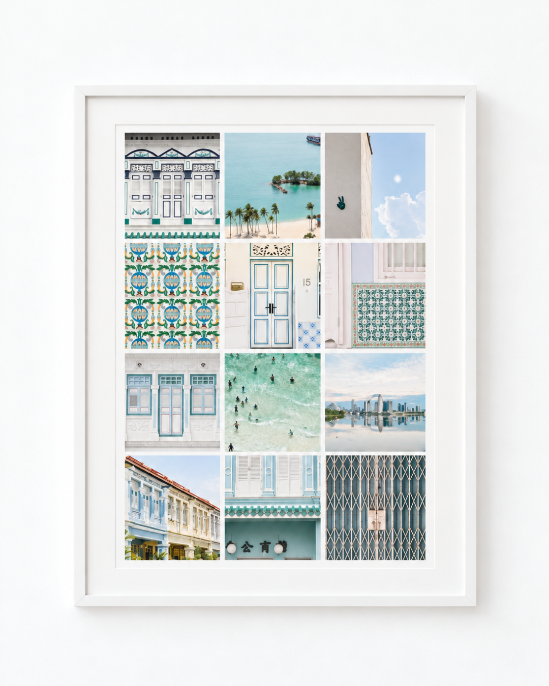 Singapore in Small Frames — The Blues | A3 Art Print