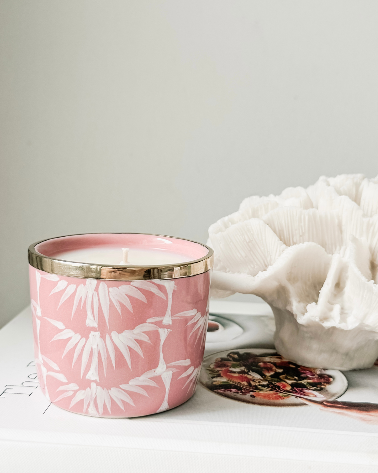 Pink Bamboo Strait Lights x Bowerbird Christmas Candle