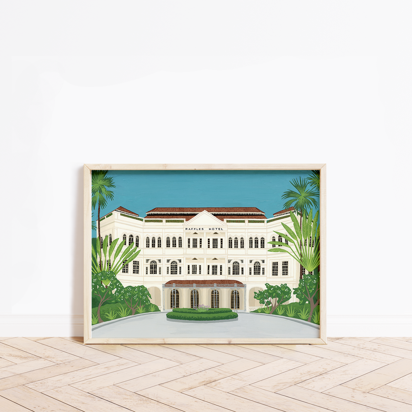 Raffles Hotel Singapore art print