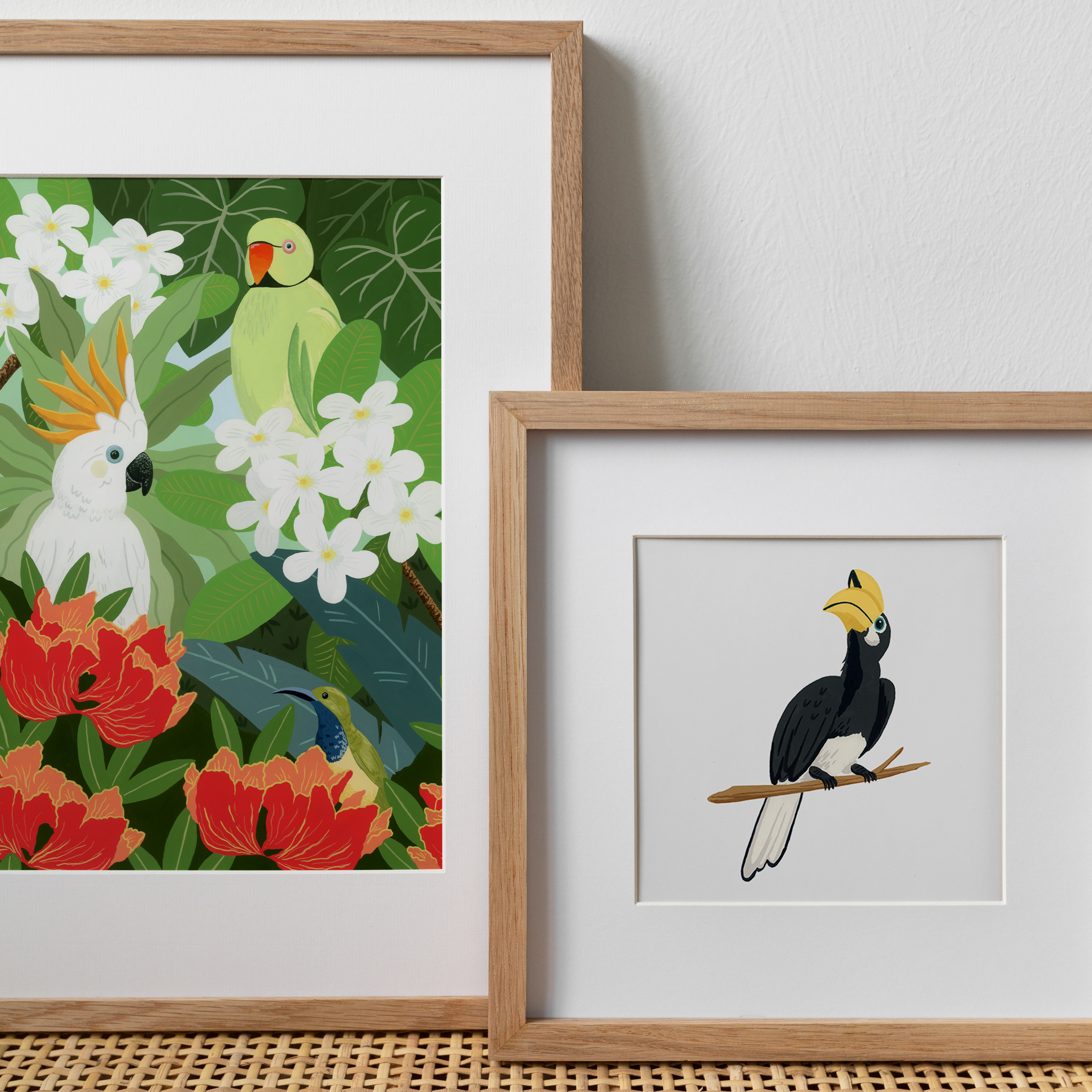 Singapore Birds Art Print