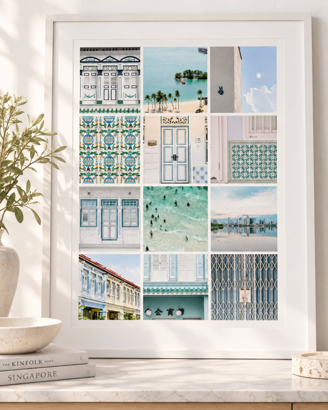 Singapore in Small Frames — The Blues | A3 Art Print