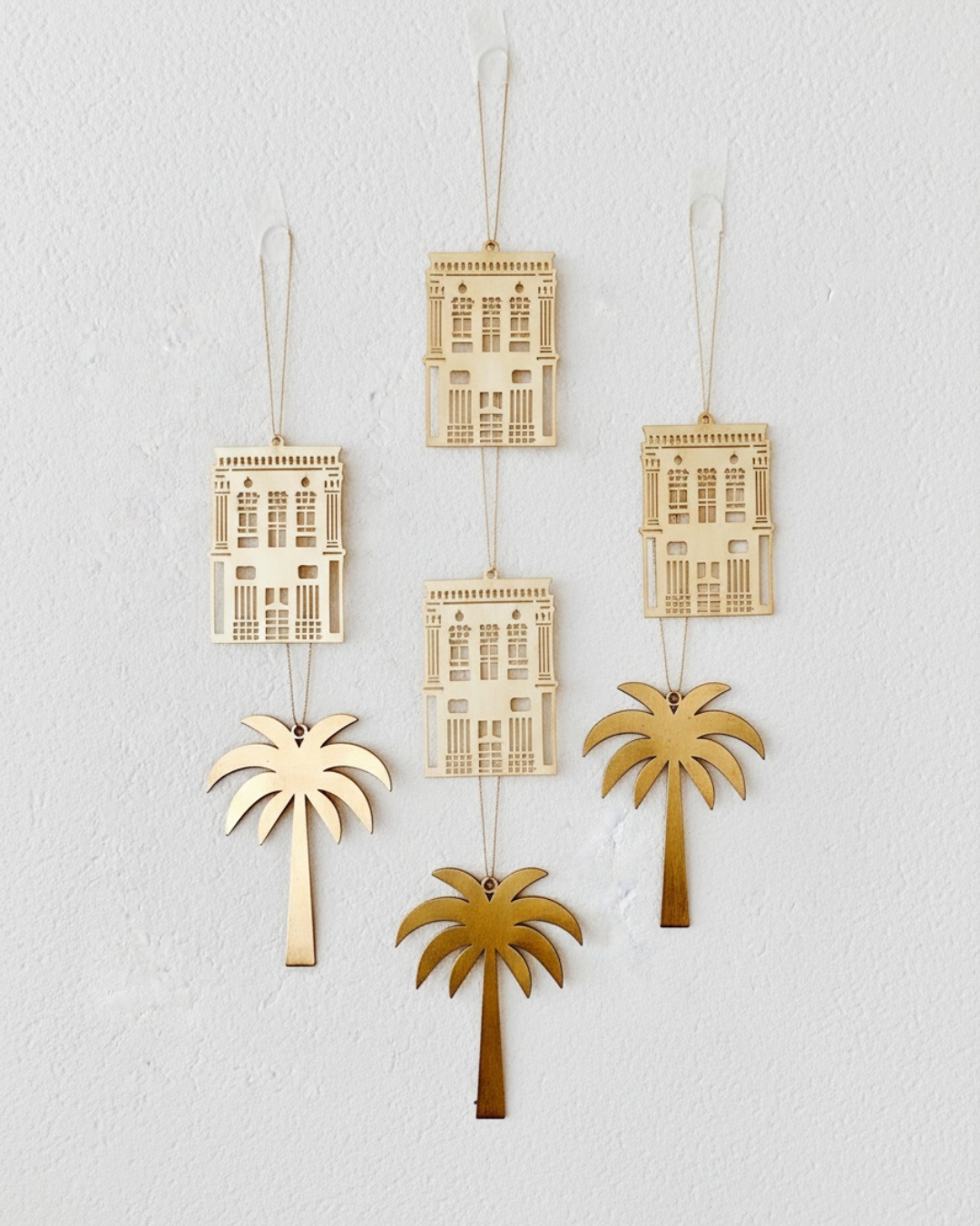 Brass Palm Tree Christmas Decoration